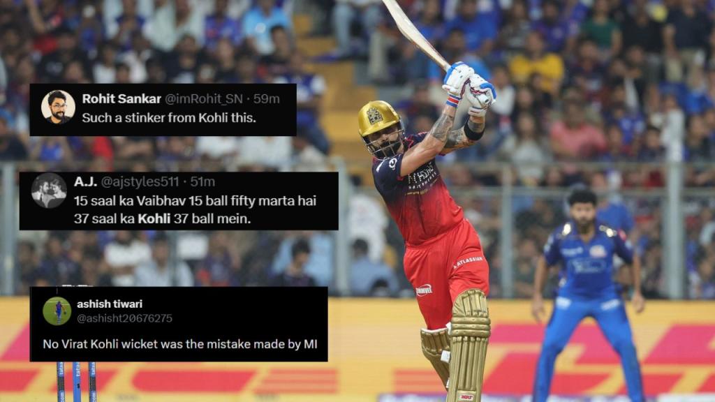 Virat Kohli Bashed for Slow Fifty at Wankhede: "MI's Dhurandhar, Out Nahi Karna Tha"